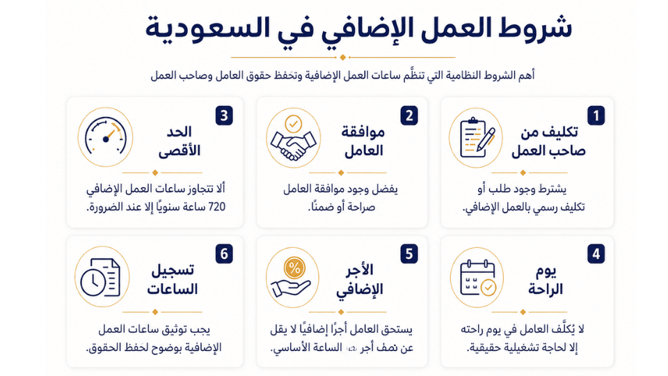 شروط العمل الاضافي في السعودية