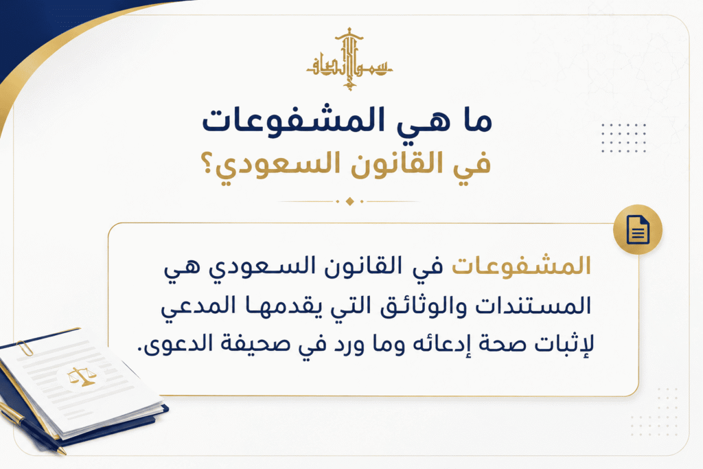 ما هي المشفوعات في القانون السعودي