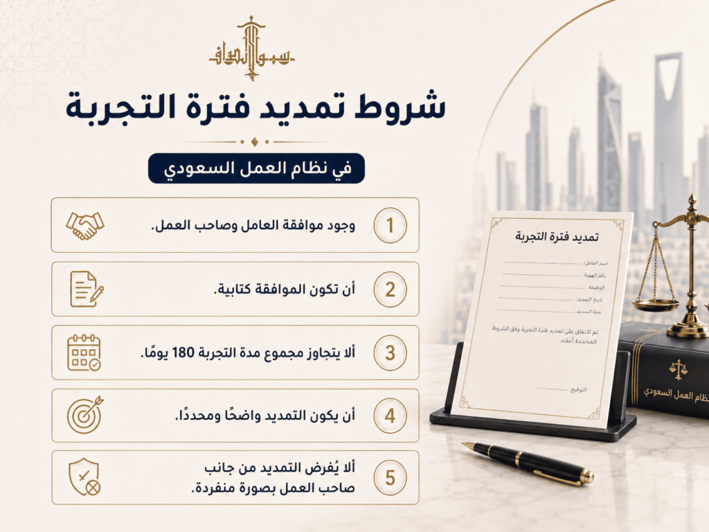 شروط تمديد فترة التجربة