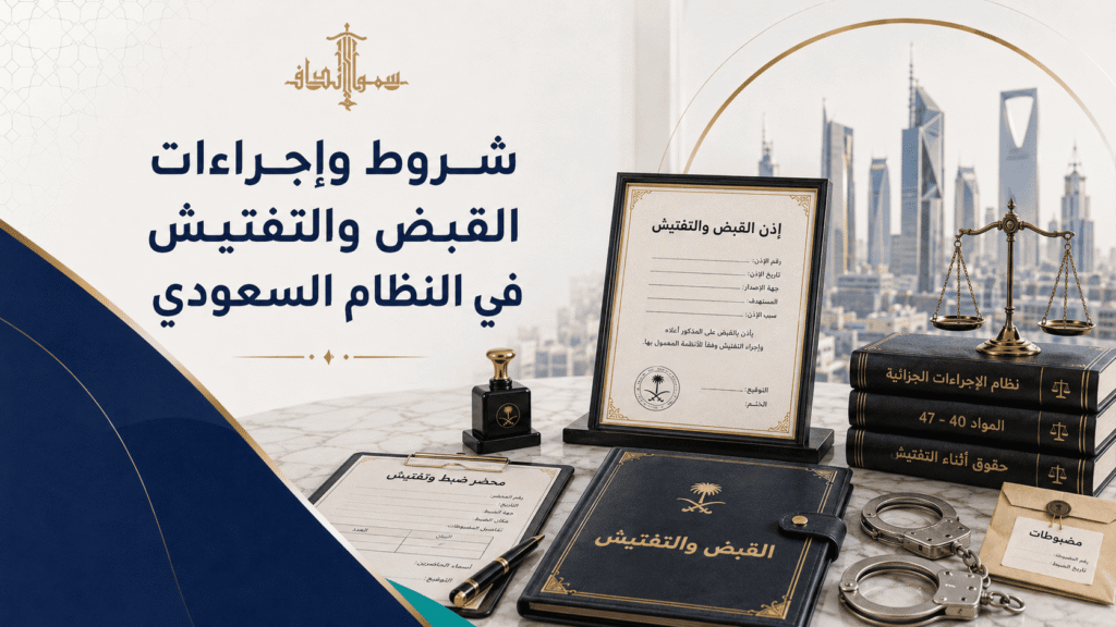 شروط إجراءات القبض والتفتيش