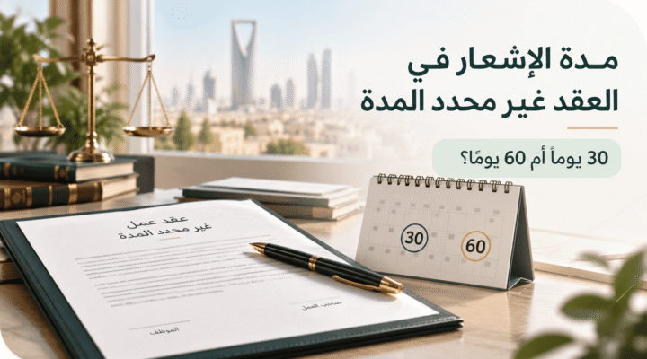 مدة الإشعار في العقد غير محدد المدة